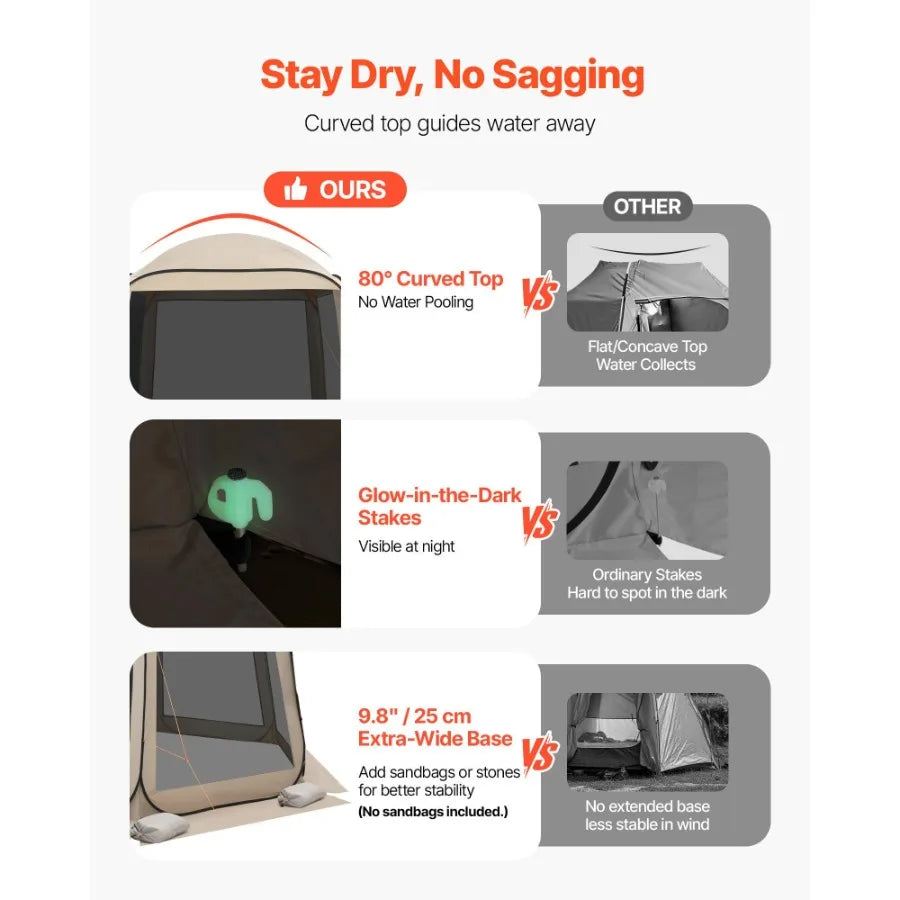 Pop Up Screen House Tent With Netting Sides For Garden Use