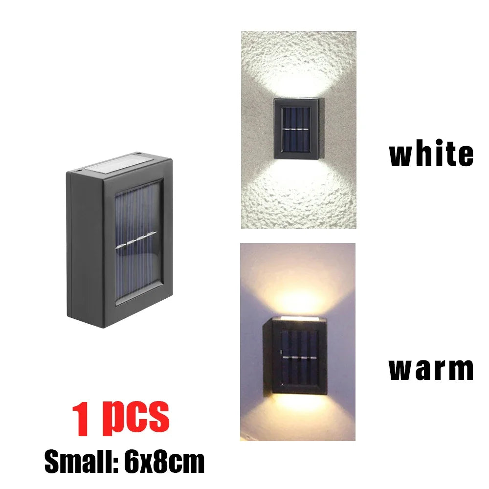 AlliLit Solar Wall Lights Outdoor LED Garden Lamps Waterproof Pack