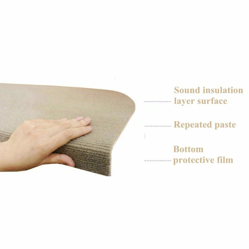 Bymaocar 13 Piece Carpet Stair Treads Non Slip Mats