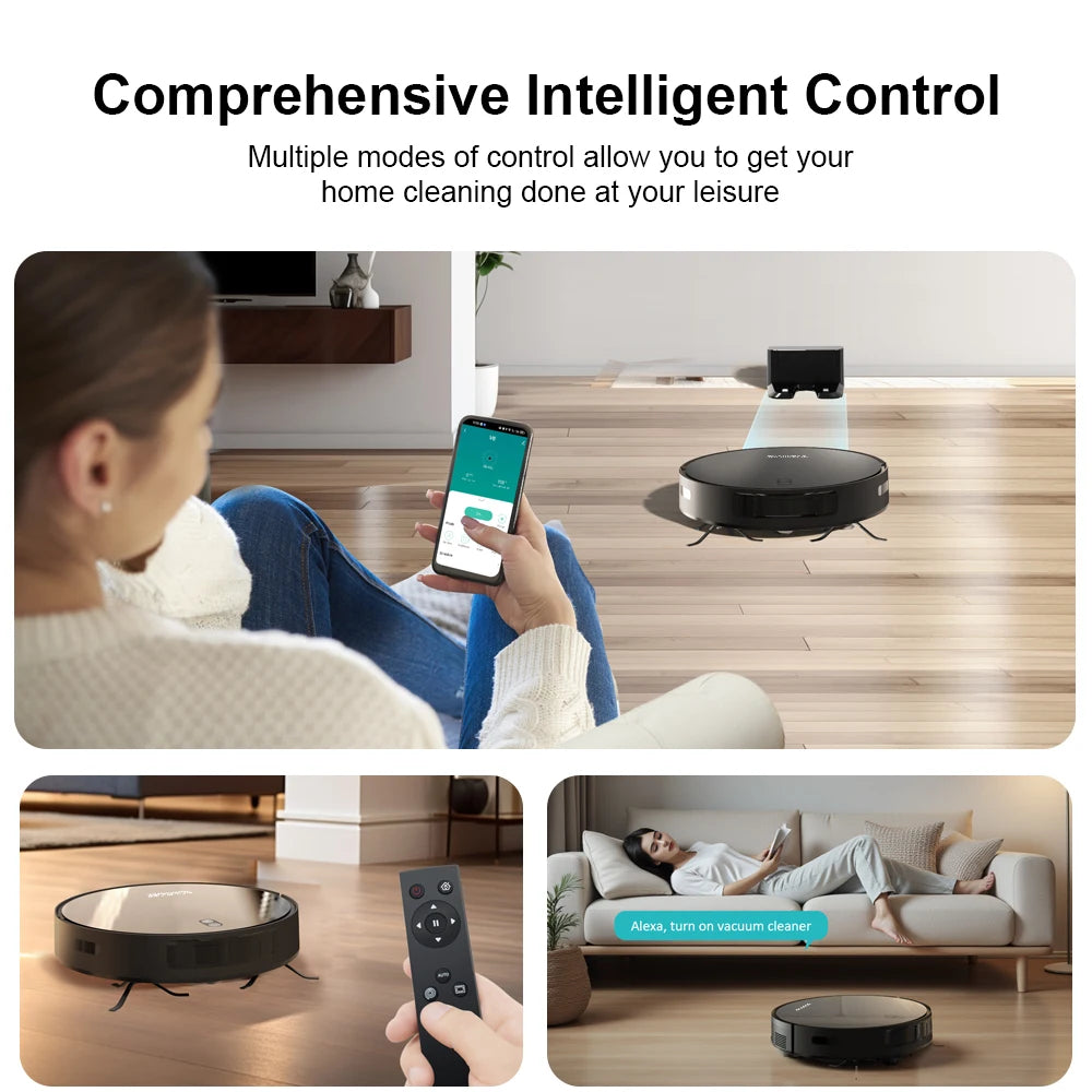 Boaimore Robot Vacuum Cleaner Combo and Mop 6000PA Strong Suction