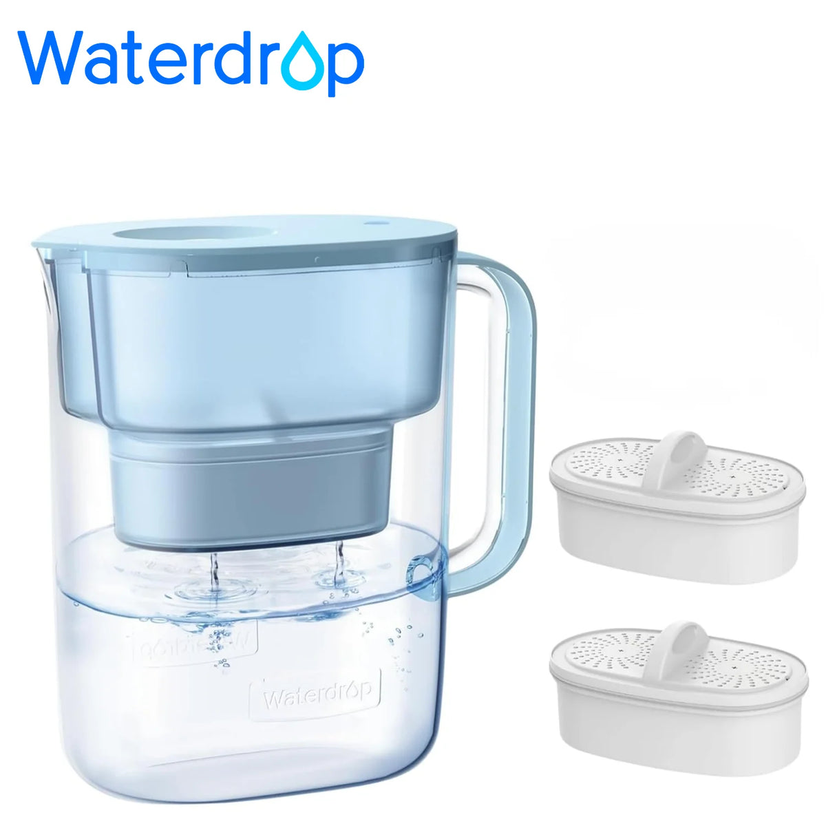 Waterdrop Water Filter Pitcher with Two Long Life Filters