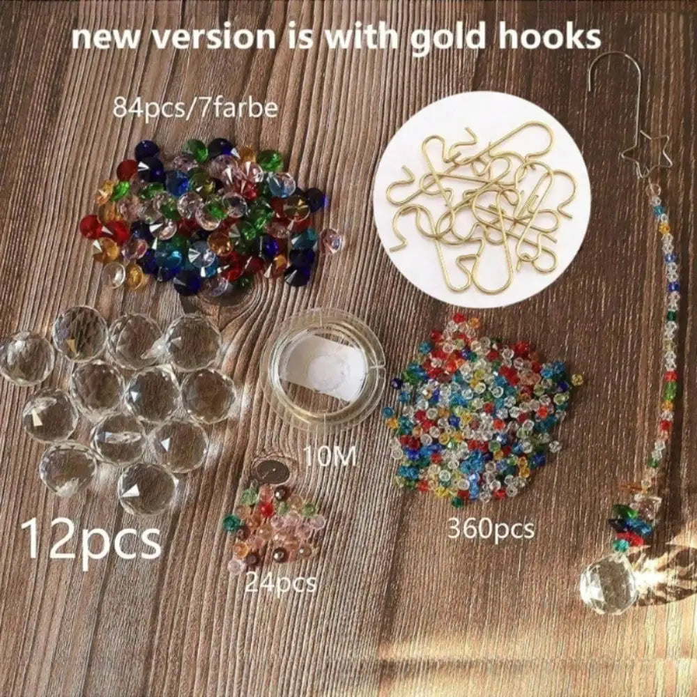 Crystal Sun Catcher Prism Set for Windows and Garden