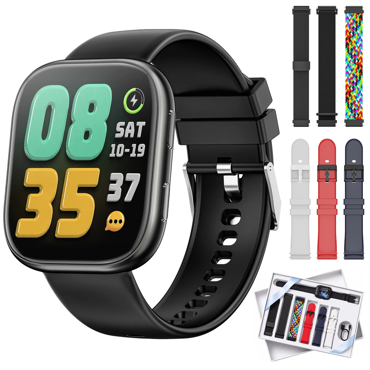 Bluetooth Calling Smartwatch Fitness Tracker Heart Rate SpO2 Sleep Monitor