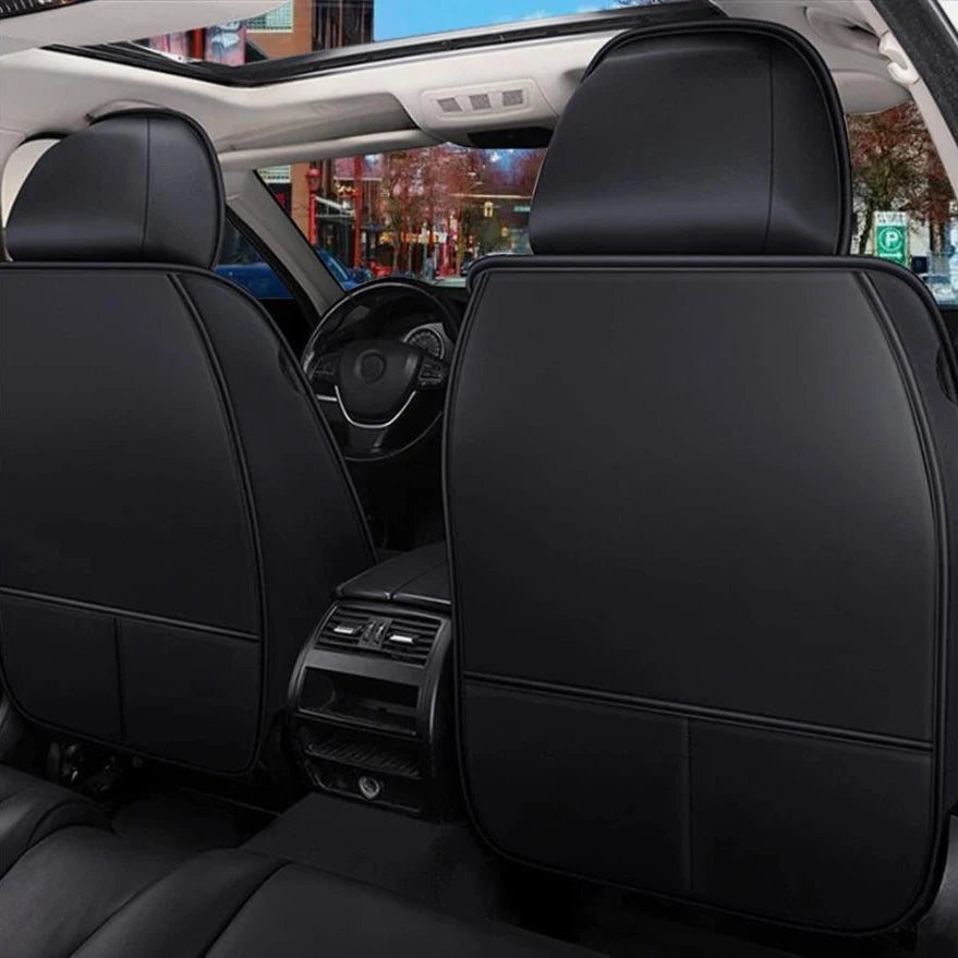 PU Leather Quilted Car Seat Covers For Honda 5 Seat Front And Rear Full Set