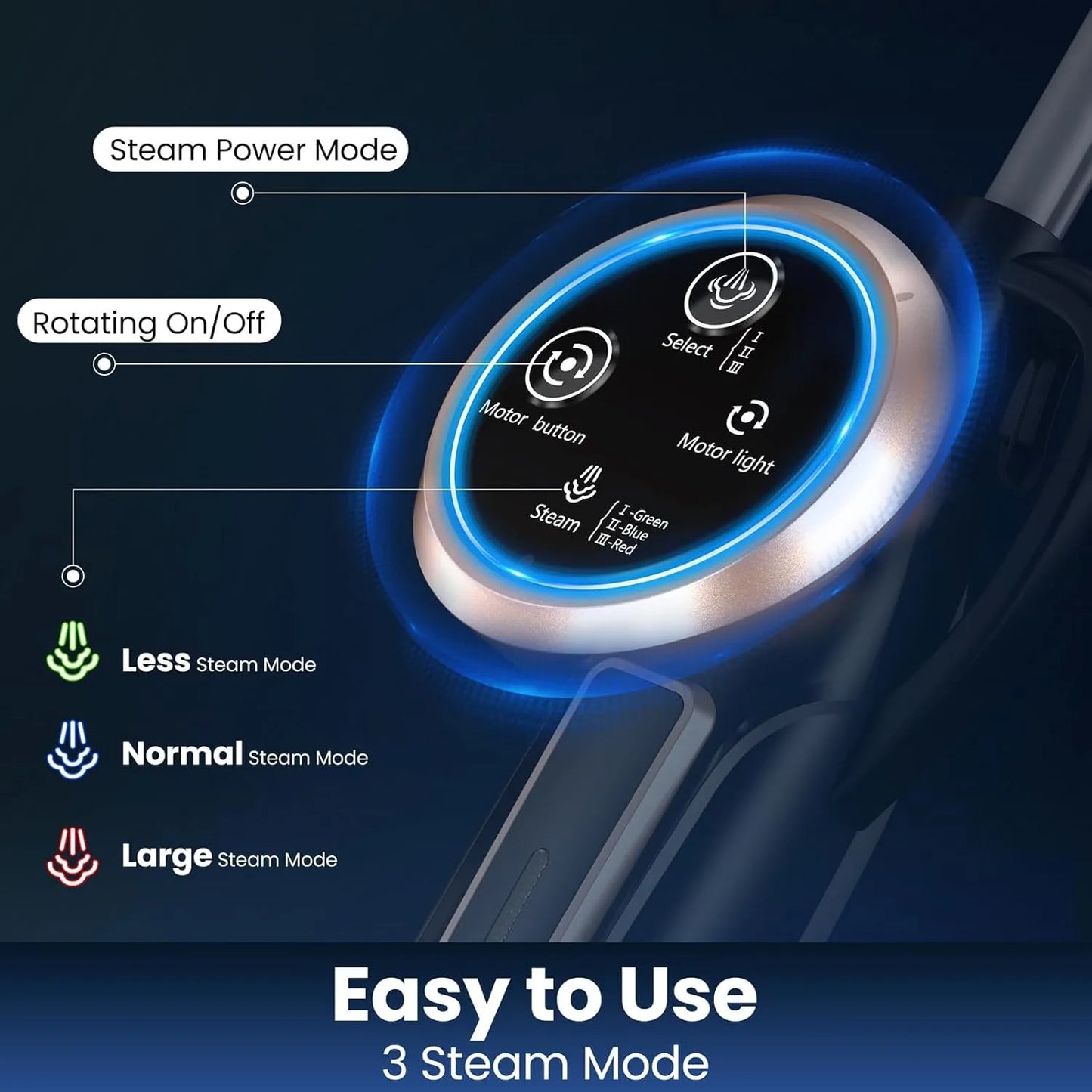 INSE VM6 Steam Mop With Rotating Floor Pad For Homes