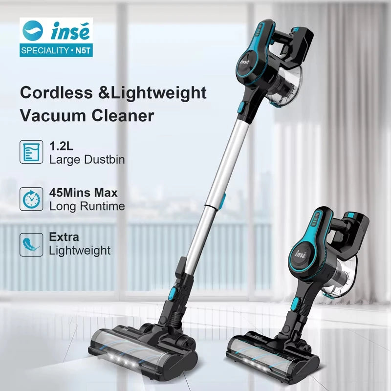 INSE N5T Cordless Vacuum Cleaner With 40Kpa Suction Power