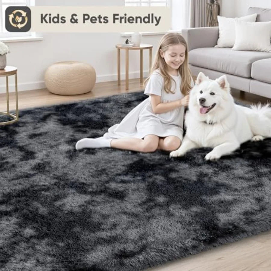 Soft Fluffy Shag Area Rug Non Slip High Pile Indoor
