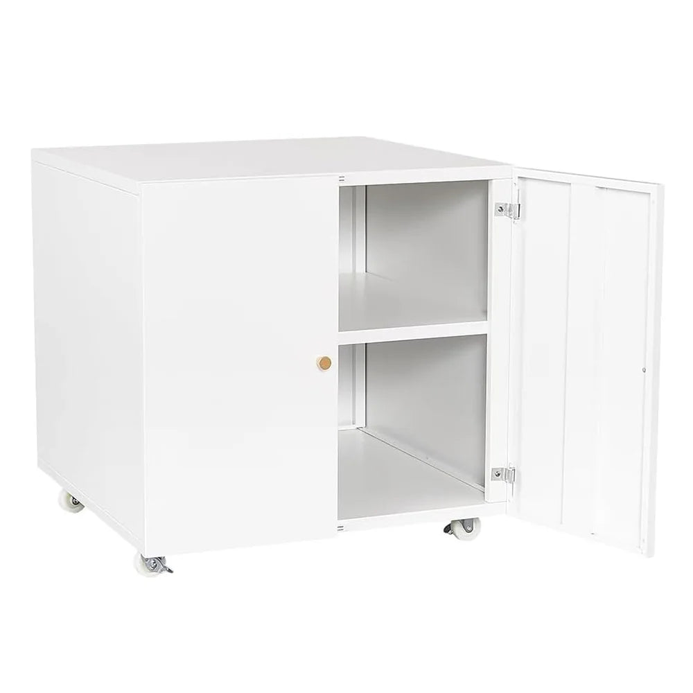HiMISS Metal Printer Stand With File Storage And Wheels